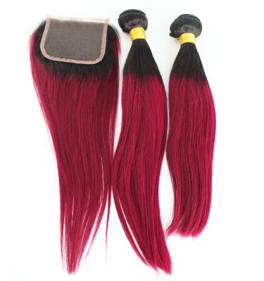 China No Tangle No Ombre Hair Shedding Straight Black Root Hair 1b/99j for sale