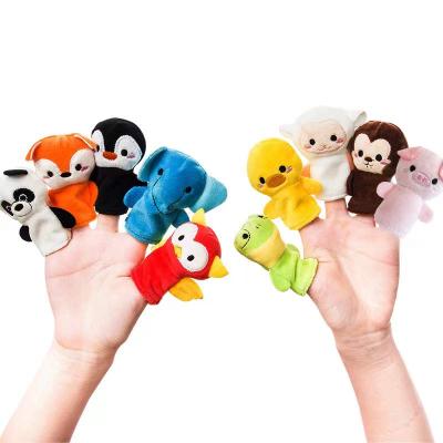 China Cheap Mini Soft Plush Finger Puppet Baby Interactive Education Plush Toy for sale