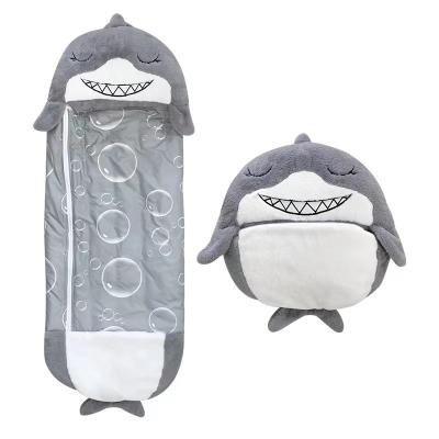 China Wholesale Custom Happy Plush Shark Sleeping Bag Sleep Bags Outside Camping Plush Animal Decorate Sleeping Bag for sale