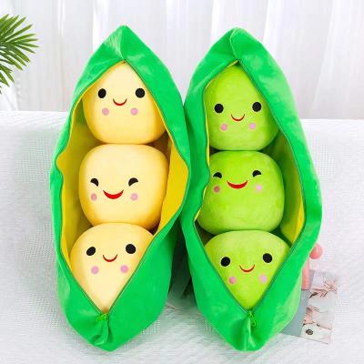 China Cute Plush Toy Pea Stuffed Plant Doll Kawaii Baby Kids Stuffed Animals For Kids Boys Girls Gift Pillow Pisiform High Quality Toy for sale