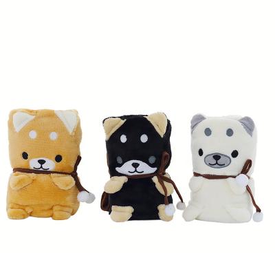 China Coral Baby Custom Stuffed Plush Animal Blanket High Quality Fleece 100*80cm Animal Blanket for sale