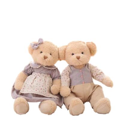 China High Quality Cute Stuffed Plush Couples Teddy Bear Toy For Kids Gifts for sale