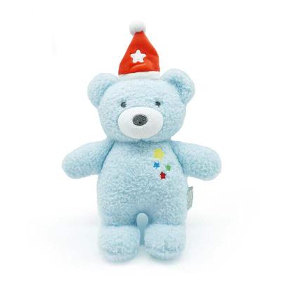 China Blue Plush LED Light Plush Teddy Bear Toys With Hat for sale