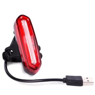 China Waterproof Multi-Color USB Rechargeable Lamp USB COB LED Cycle USB Structure Rear Red Lights White Bikes For Men Bike Light for sale