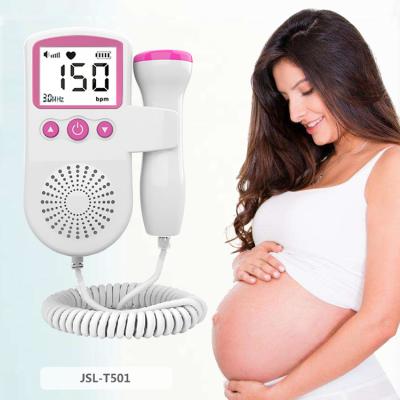 China Plastic Pregnancy Heart Doppler 3 MHz LCD Display Home Fetal Rate Monitor Baby Fetal Heart Rate Detector Show No Radiation for sale