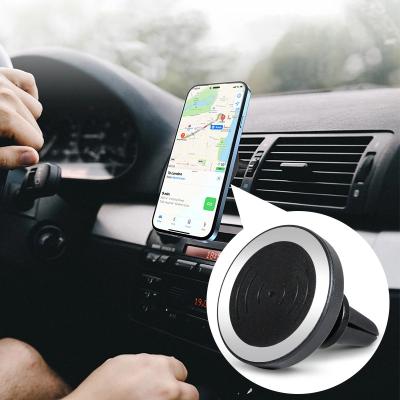 China Mobile Phone Magnetic Car Wireless Charger For iPhone 13 12 Max Pro Radio 15W Car Charger Phone Holder Air Vent Charging Stand for sale