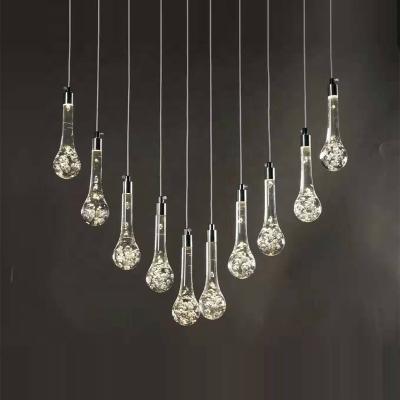 China Decorativel Lighting Wedding Supplies Acrylic Water Drop Pendant Led Decoration Light For Chandelier Parts for sale