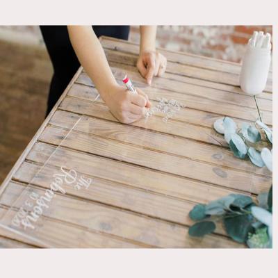 China Wedding Modern Acrylic Wedding Sign Book Guest Decoration Wedding Wedding Event Decoration Props Sign In for sale