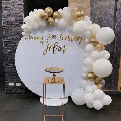 China Large Lightweight Custom Acrylic Round Board Decor Acrylic Backdrops For Wedding Decoration for sale