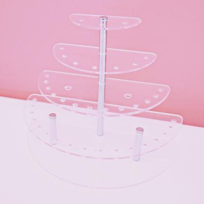 China Eco-friendly Tabletop Display Dessert Stand New Arrival Transparent Acrylic Acrylic Lollipop Displaying Stand for sale