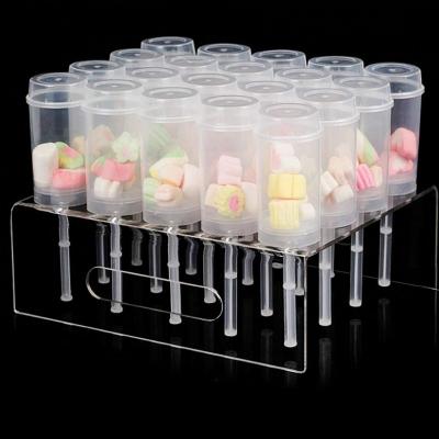 China Eco-friendly custom 20 holes transparent acrylic ice cream cone stand holder display for wedding party for sale