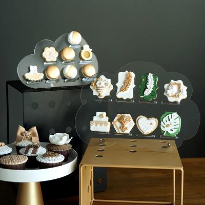 China Eco-friendly New Arrival Wedding Cake Cookie Macaron Donut Acrylic Display Stand Holder For Party Decoration for sale