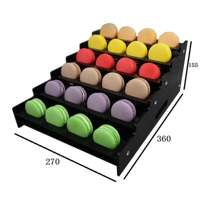 China Eco-friendly Customized Multi-Layer Trapezoid Acrylic Pastry Macaroon Dessert Bracket Display Rack for sale