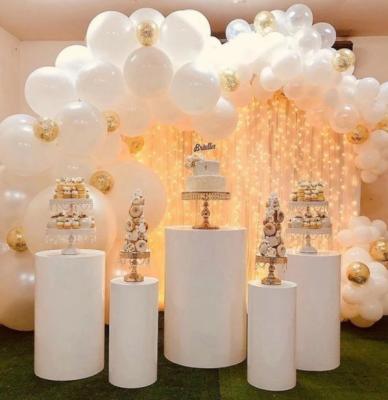 China European And American Wedding Party Explosions Eco-friendly Acrylic Cylindrical Dessert Table Wedding Cake Stand for sale