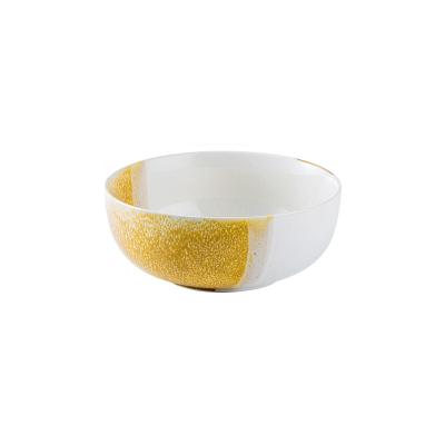 China Viable Creative Morden Yellow Ceramic Fruit Logo Customized Bowl 7.5 Inch Bowls Porcelain Bowls for sale