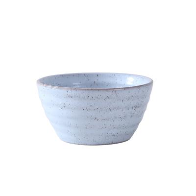 China Logo Nordic Porcelain Soup Bowl customized creative viable 6 inch fruit bowl classic blue bowls for sale