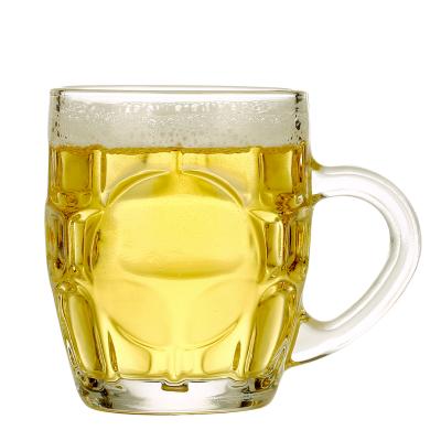 China Ceative Fancy 22Oz Wedding Gift 660Ml Viable Wholesale Solid Clear Glass Beer Mug Unique Beer Glass Mugs for sale