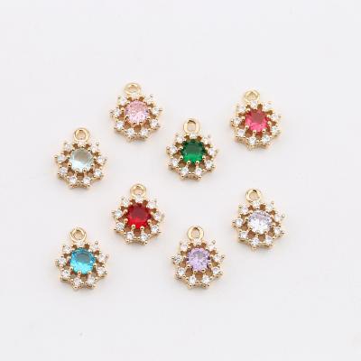 China Jewelry Making Fashion Jewelry Necklace DIY Zircon Button Pendant Jewelry Accessories Finding for sale