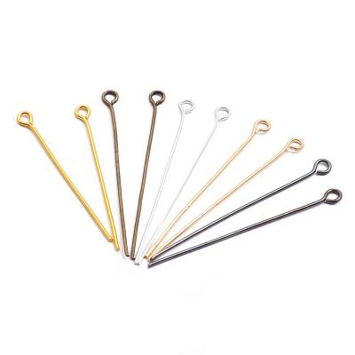 China Bracelet Accessories Gold Mango Wholesale Gold Plated Eye Open Head Pins Metal Jewelry Screw Eye Pin for sale