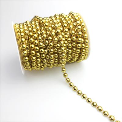 China Wholesale Mango Christmas Beads String String Christmas Plastic Gold Plastic Beads Garland Beads for sale