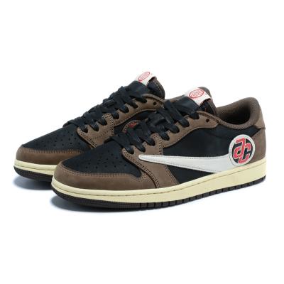 China Running Shoes AC AIR RETRO LOW OG PS TRAVIS SCOTT Brown AJ 1 Basketball Shoes for sale