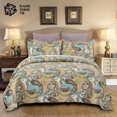 China Universal non-toxic four-season non-toxic classic American style cotton quilted bedspread bedding set for sale