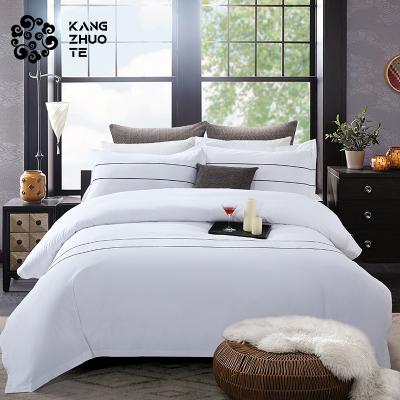 China Non-Toxic Universal Black Line Embroidered Textile Hotel Bedding Set Non-Toxic High Quality Home Universal for sale