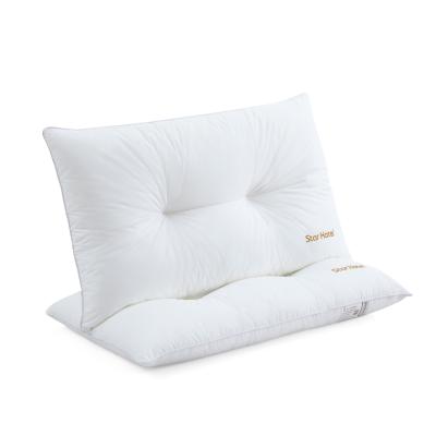 China Home Style Home Style Pillow Cotton Fabric Featherproof Soft White Polyester Stuffed Pillow for sale