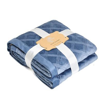 China Soft Single Blanket Polyester Anti-pilling Flannel Anti-pilling Bundle Luxury Single Blanket for sale