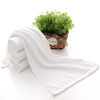 China Child Safe Factory Child Safe Supplies Customized 35*75cm White Poly Cotton Hotel Quality Towels for sale