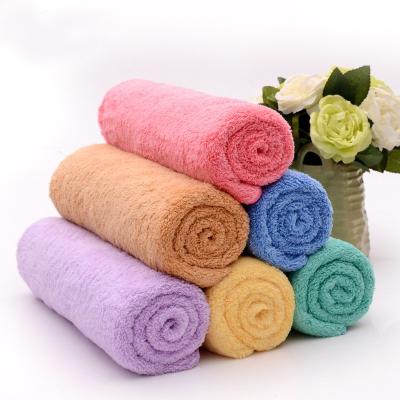 China Safe Professional Supply Large Bath Kid Safe Thickened Double Sided Coral Fleece No Shedding Microfiber Towel for sale