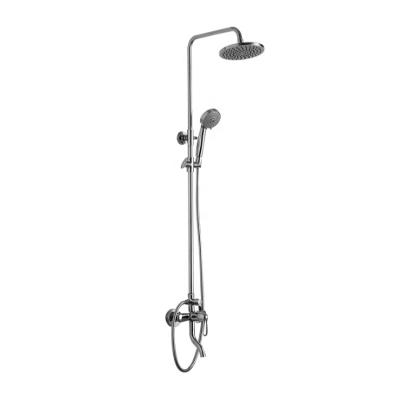 China Wall Mounted Type Bathroom Shower Set Wall Mounted Concealed Hot Cold Shower System Mixer Rainfall Head Bath Faucet for sale