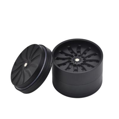 China Grinding Tobacco 63mm 4 Layers New Design Vortex Tobacco Spice Grinder Aluminum Cursher Herb Grinder For Smoking CNC for sale