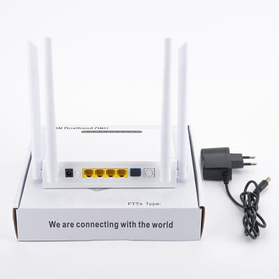 中国 HiOSO デュアル バンド ONU 4GE WIFI プラスチック ケーシング XPON ONU FTTH FTTO ソリューション用 販売のため