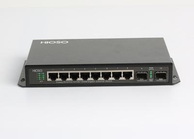 Chine 8 ports du commutateur 10 de Gigabit Ethernet de ports de 10/100/1000M RJ45 2 1000M SFP à vendre