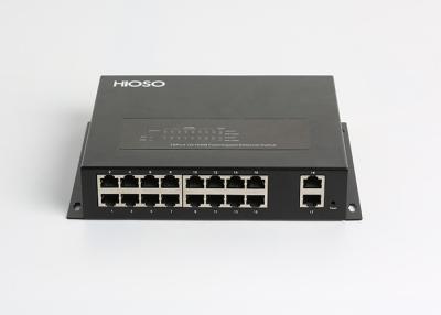 China Netz-Schalter HiOSO 16 100M Ports 2 100/1000M Rj 45, Lichtwellenleiter-Schalter zu verkaufen