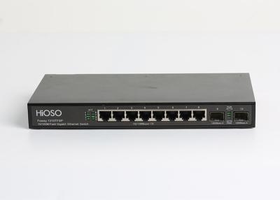 China Interruptor de acesso controlado ou não controlado de 8 ethernet dos portos de 100M TP 2 1000M SFP à venda