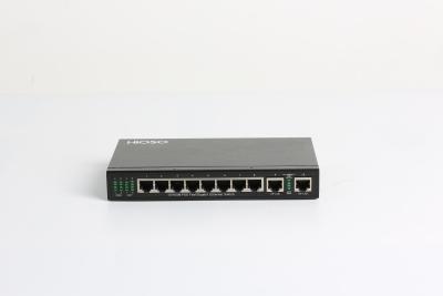 China DC48V 8 10/100M POE Ports 2 100M TP Ports POE Switch Managed switch poe 8 port for sale