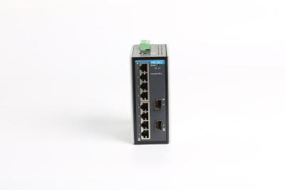 China El CCC certificó el puerto del interruptor 10 de Ethernet del carril del dinar de Shell DC12V del metal IP40 en venta