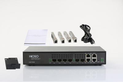 China HiOSO HA7304 4 PON OLT AC100-240V Metal Case Pizza Box EPON OLT Compatible With HW ZTE ONUS for sale