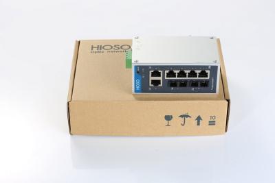 China puertos del interruptor 8 de la transmisión 6 el 10/100M RJ4 2 el 100M FX Din Rail Ethernet del 120km en venta