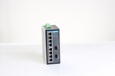 China 2 interruptor de Ethernet del carril del dinar RJ45 del 1000M SFP 8 10/100/1000M industrial en venta