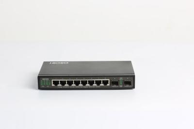 中国 8 1000M PoE 2 1000M SFP 8の左舷繊維光学スイッチ容易な管理 販売のため