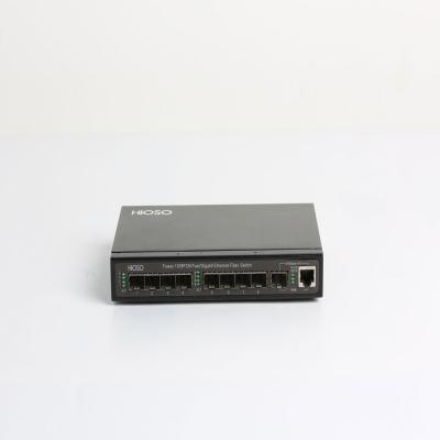 China Zwarte 8 100M SFP de Vezel Optische Schakelaar AC220V van Vezelhavens 1550nm Te koop