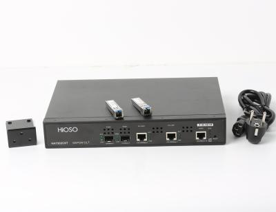 China Hafen HiOSO Mini2 alleinstehende Art AC220V Epon Olt FTTH mit 2 SFP Px20+++ zu verkaufen