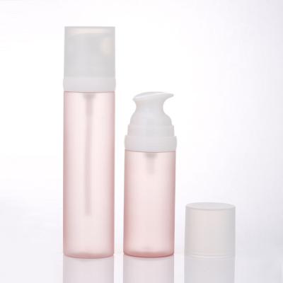 China Matte Bottle with Spray or Lotion Pump customized capacity container matte blue cosmetic spray lotion bottle set and frosted pink skincare packaging bottles for sale