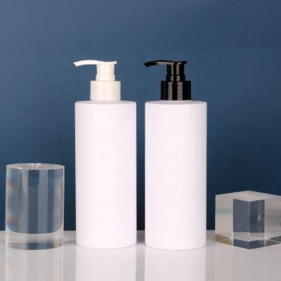 China Short Delivery Time 400ml Frosted White Plastic Bottles Shower Gel Hand Sanitizer Body Lotion Pump Shampoo Bottle Liquid for sale