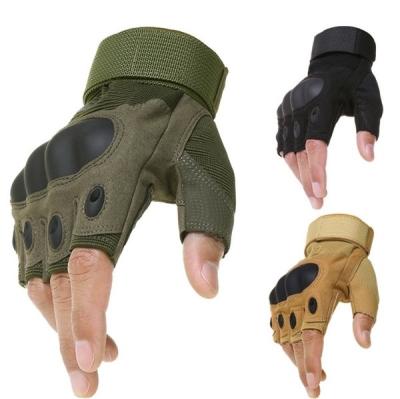 中国 OEMのFingerless堅い指の関節Fingerless屋外の戦術的なギヤ手袋 販売のため