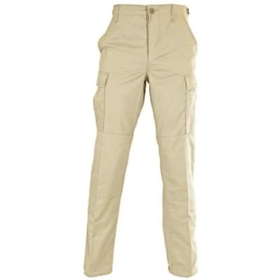 China Khaki Fabric ACU Tactical Pants Polyester Cotton Rip Stop Fade Resistant for sale