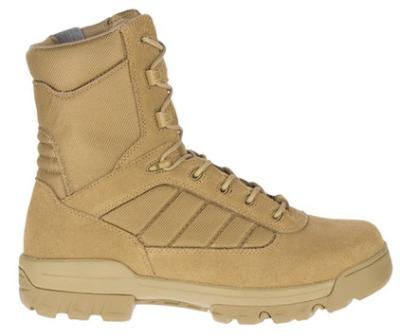 China Botas de combate militares de la cremallera de YKK Tan Tactical Boots Slip Resistant en venta